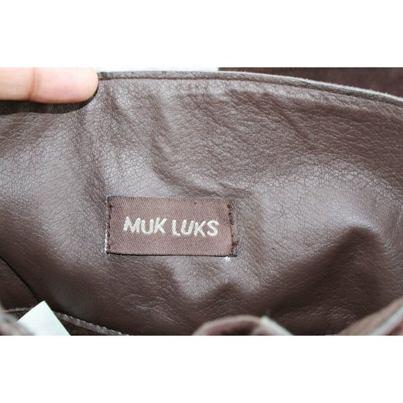 Muk Luks Purple Suede Pull On Knee High Barbie Snowflake Snow Boots Size 8 - Picture 7 of 12